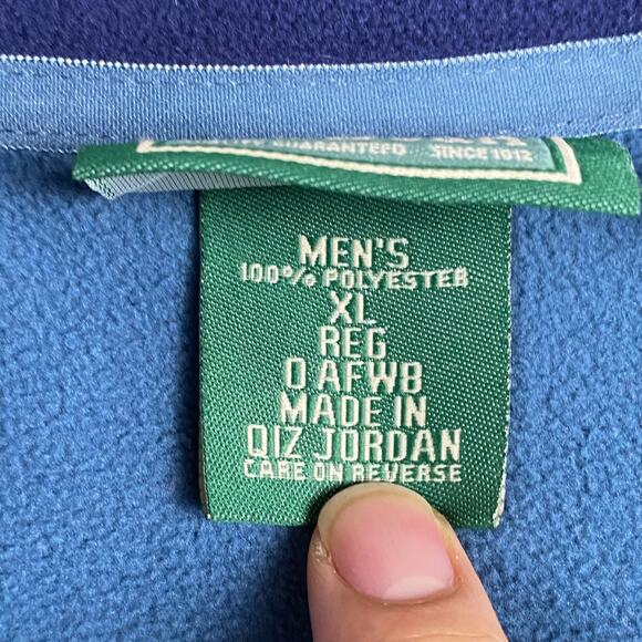 L.L. Bean Full Zip Fleece Sweater Vest Men's XL Blue Outdoors Hiking Cabincore - Picture 5 of 9